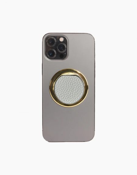 White Leather Grip Case